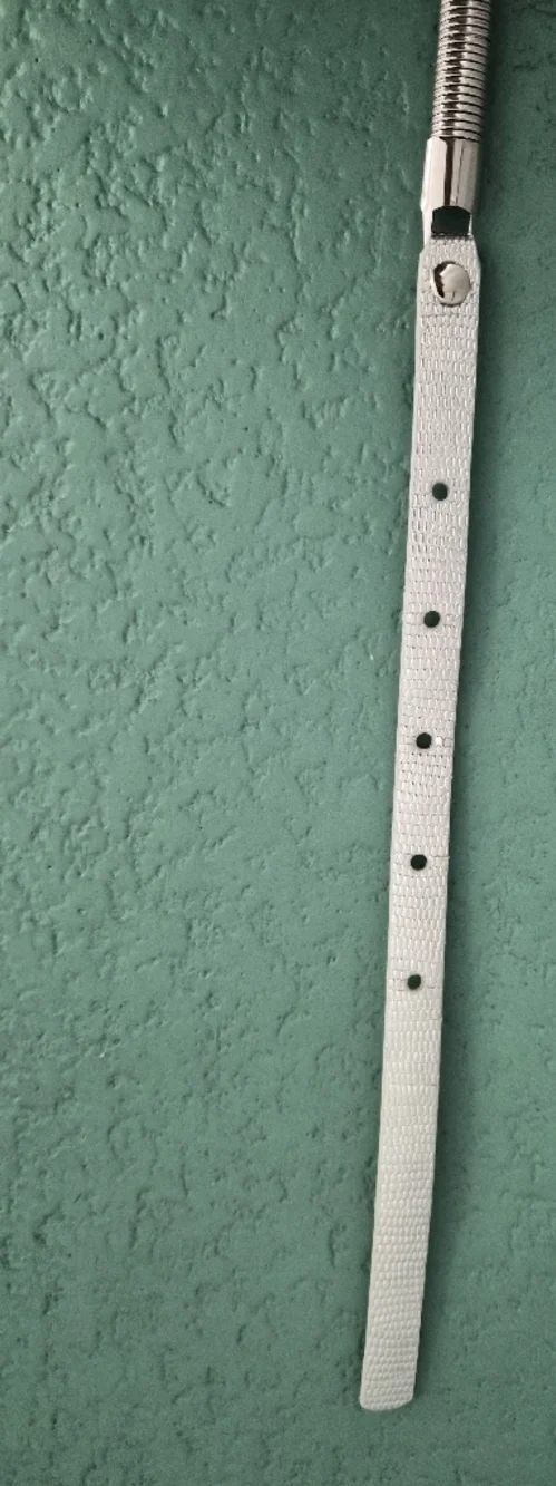 Silver Metallic Snake Print Skinny Snake Chain Belt Medium